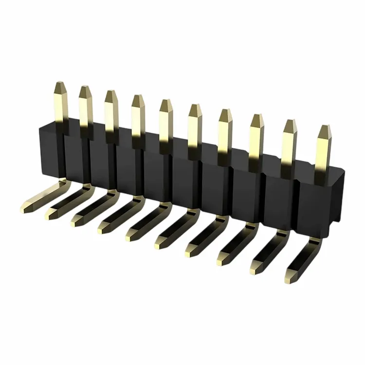 Pin de 1,0 mm en tête de broche à angle droit à angle droit