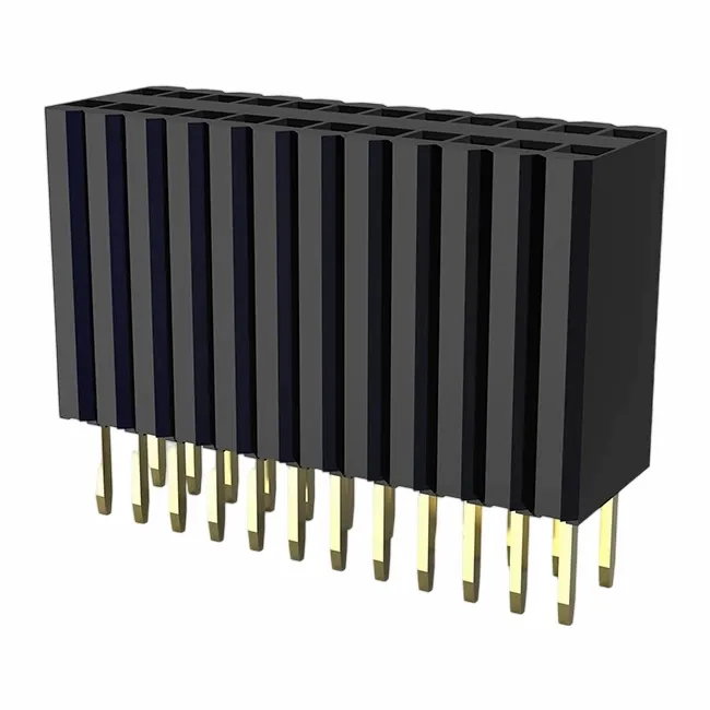 1,27x2,54 mm en tête de tête unique.