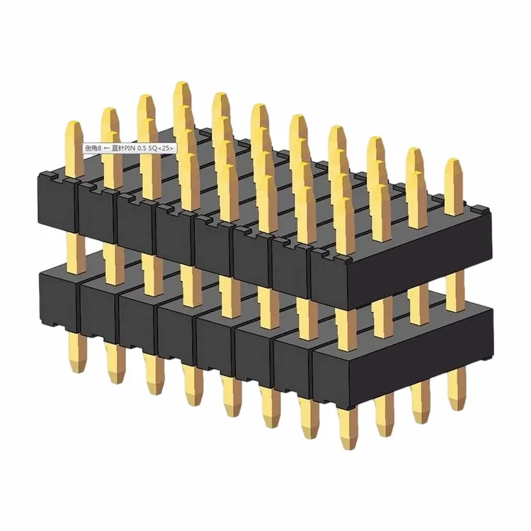 En-tête de broche de 2,0 mm quatre lignes consécutives