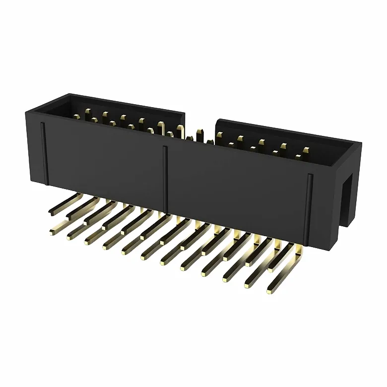 Pime à angle droit à double rangée de 2,54 mm