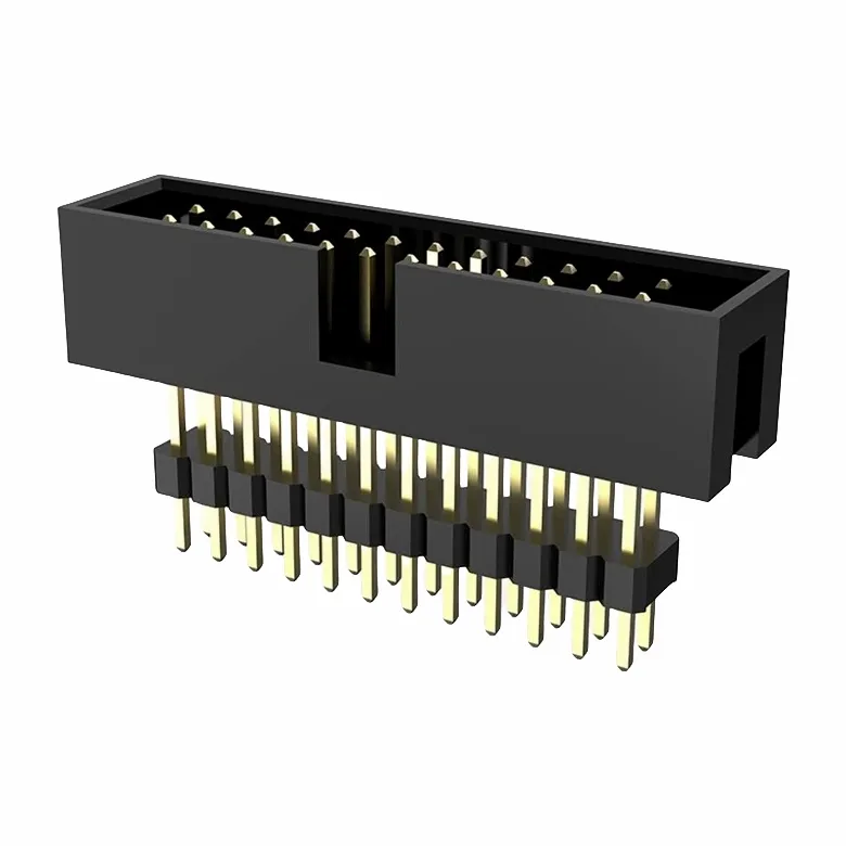 En-tête de boîte de 2,54 mm à double rangée droite