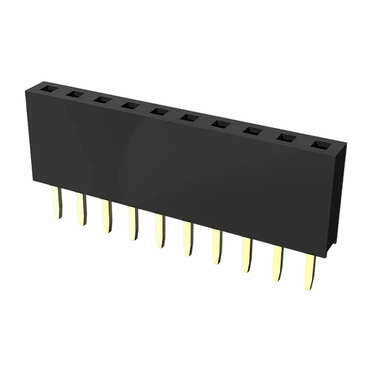 2,54 mm en tête féminine Single Row Straight Y Type